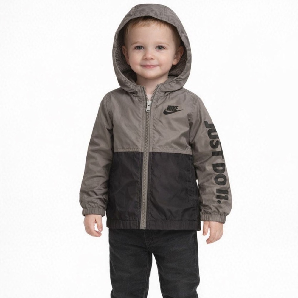 ✅ Nike Toddler Windrunner Jacket Red Black White 2T NWOT